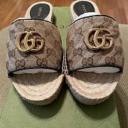 Gucci GG Canvas Raffia Sandal 620120  - 5