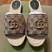 Gucci GG Canvas Raffia Sandal 620120  - 4