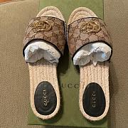 Gucci GG Canvas Raffia Sandal 620120  - 6