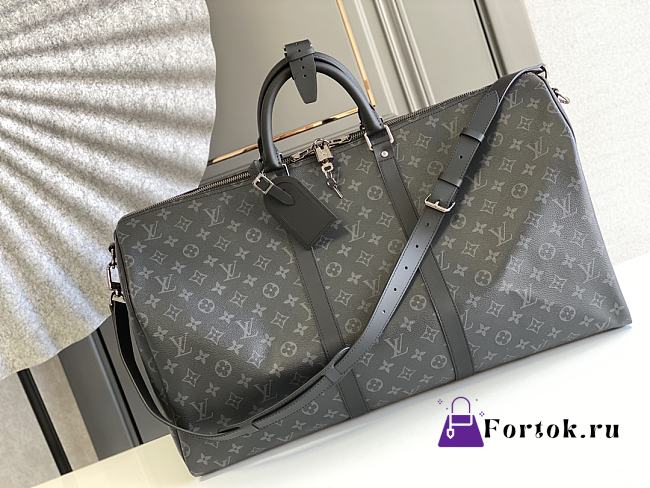 Louis Vuitton KEEPALL BANDOULIÈRE 55 Noir M40605 - 1