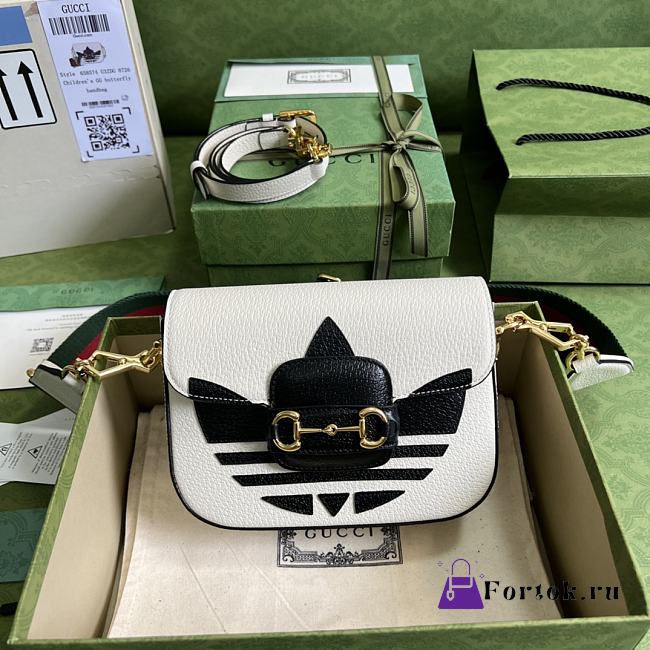 Gucci Mini Horsebit 1955 Bag White 658574 20x14x5cm - 1