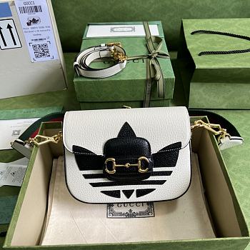 Gucci Mini Horsebit 1955 Bag White 658574 20x14x5cm