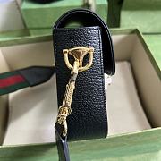 Gucci Mini Horsebit 1955 Bag Black 658574 20x14x5cm - 6