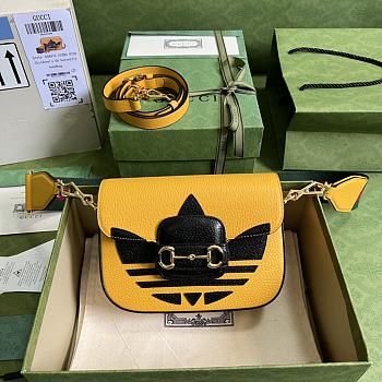 Gucci Mini Horsebit 1955 Bag Yellow 658574 20x14x5cm