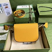 Gucci Mini Horsebit 1955 Bag Yellow 658574 20x14x5cm - 4