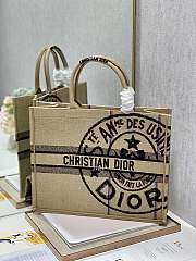 Dior Large Book Tote Jute Canvas Embroidered Beige M1286 41cm - 6