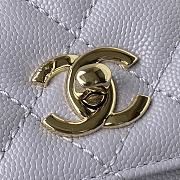 Chanel Extra Mini Coco Handle Bag In Grained Leather Purple AS2215 13×19×9cm - 6