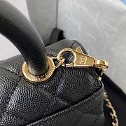 Chanel Extra Mini Coco Handle Bag In Grained Leather Black AS2215 13×19×9cm - 6