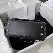 Chanel Extra Mini Coco Handle Bag In Grained Leather Black AS2215 13×19×9cm - 5