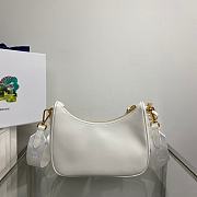 Prada Re-Edition 2005 Saffiano Leather Bag White 1BH204 18x22x6cm - 5