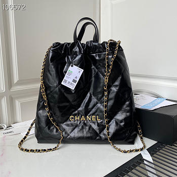 Chanel 22 Backpack Leather Black AS3133 51x40x9cm