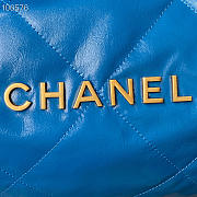 Chanel 22 Backpack Leather Blue AS3133 51x40x9cm - 5