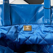 Chanel 22 Backpack Leather Blue AS3133 51x40x9cm - 6