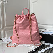 Chanel 22 Backpack Leather Pink AS3133 51x40x9cm - 4