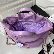 Chanel 22 Backpack Leather Purple AS3133 51x40x9cm - 3