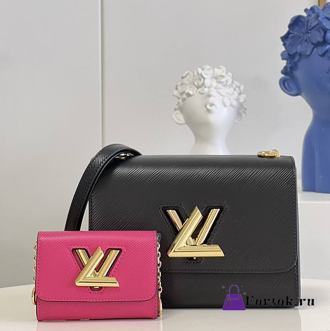 Louis Vuitton Twist MM Epi Leather Black/Fuchisa M59885 19x15x9cm - 1