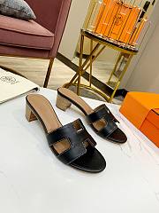 Hermes Oasis Sandal Black  - 1