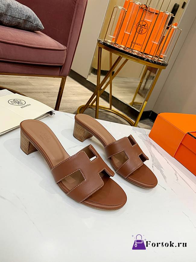 Hermes Oasis Sandal Brown - 1