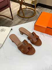 Hermes Oasis Sandal Brown - 5