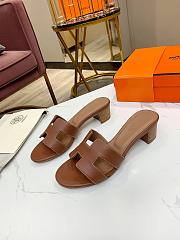 Hermes Oasis Sandal Brown - 4