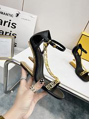 Fendi First Fendace High Heels Black Leather F0QA1 - 2