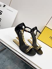 Fendi First Fendace High Heels Black Leather F0QA1 - 3