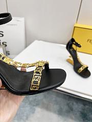 Fendi First Fendace High Heels Black Leather F0QA1 - 4