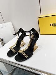 Fendi First Fendace High Heels Black Leather F0QA1 - 6