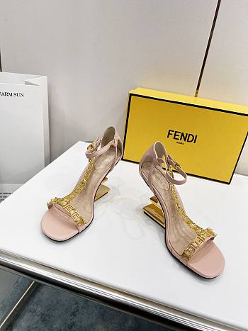 Fendi First Fendace High Heels Nude Pink Leather F0QA1