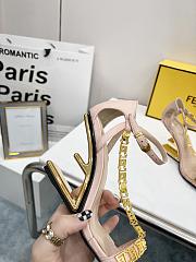 Fendi First Fendace High Heels Nude Pink Leather F0QA1 - 4