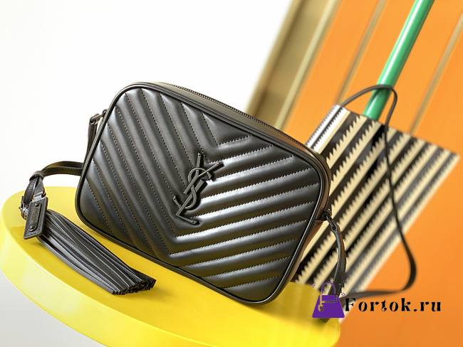 Ysl Lou Camera Bag in Quilted Leather Black-tone Metal Black 612544 23x16x6cm - 1