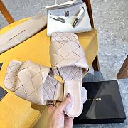 Bottega Veneta Lido Flat Sandals Light Beige 608853 - 6