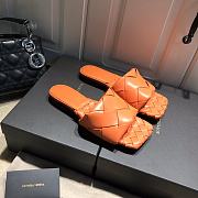 Bottega Veneta Lido Flat Sandals Tangerine Orange 608853 - 2