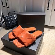 Bottega Veneta Lido Flat Sandals Tangerine Orange 608853 - 3