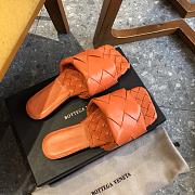 Bottega Veneta Lido Flat Sandals Tangerine Orange 608853 - 4