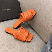 Bottega Veneta Lido Flat Sandals Tangerine Orange 608853 - 6
