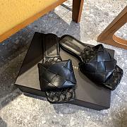 Bottega Veneta Lido Flat Sandals Black 608853 - 1