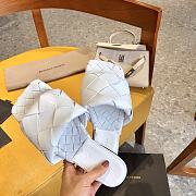 Bottega Veneta Lido Flat Sandals White 608853 - 3