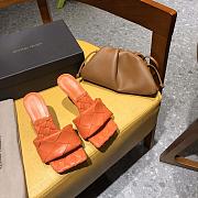 Bottega Veneta Lido Mules Tangerine Orange 608854 - 5