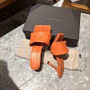 Bottega Veneta Lido Mules Tangerine Orange 608854 - 4