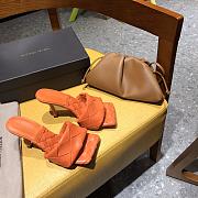 Bottega Veneta Lido Mules Tangerine Orange 608854 - 3
