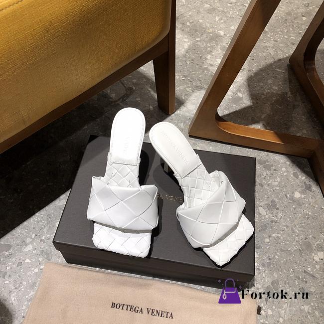 Bottega Veneta Lido Mules White 608854 - 1