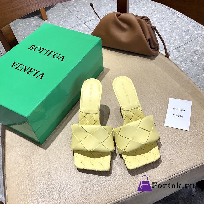 Bottega Veneta Lido Mules Light Yellow 608854 - 1