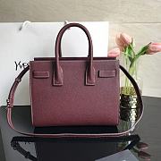 Ysl Baby Classic Sac De Jour In Grained Leather Burgundy 421863 26x20.5x12.5cm - 6