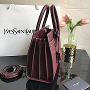 Ysl Baby Classic Sac De Jour In Grained Leather Burgundy 421863 26x20.5x12.5cm - 2