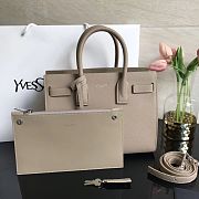 Ysl Baby Classic Sac De Jour In Grained Leather Beige 421863 26x20.5x12.5cm - 6