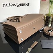 Ysl Baby Classic Sac De Jour In Grained Leather Brown 421863 26x20.5x12.5cm - 5