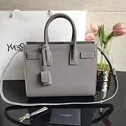 Ysl Baby Classic Sac De Jour In Grained Leather Gray 421863 26x20.5x12.5cm - 1