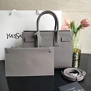 Ysl Baby Classic Sac De Jour In Grained Leather Gray 421863 26x20.5x12.5cm - 6