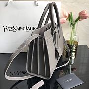 Ysl Baby Classic Sac De Jour In Grained Leather Gray 421863 26x20.5x12.5cm - 3